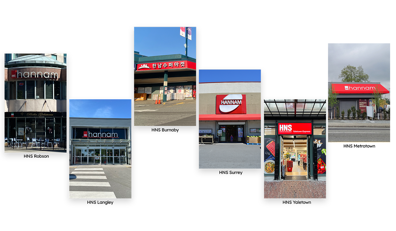 Hannam Mart store locations map