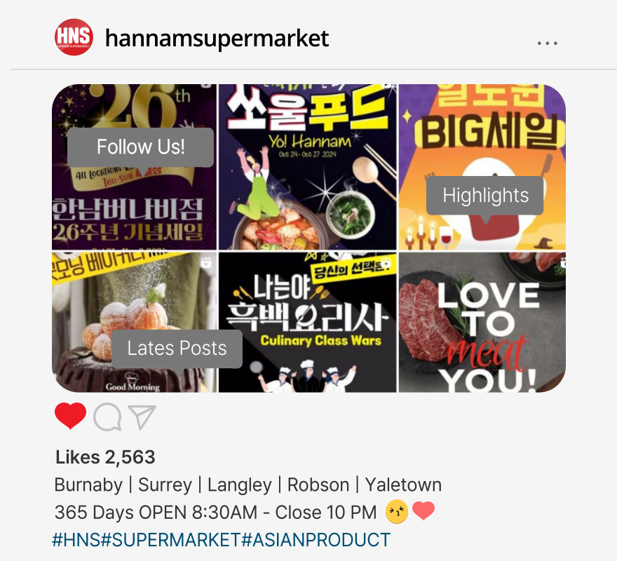 Follow Hannam Mart on Instagram